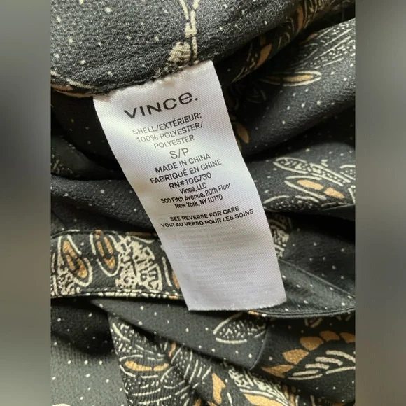 Vince woodblock floral print, black, sleeveless jumpsuit - Picture 8 of 9